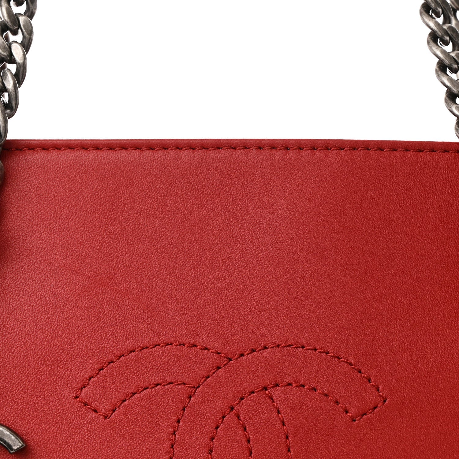 Lambskin Quilted Urban Delight Tote Red