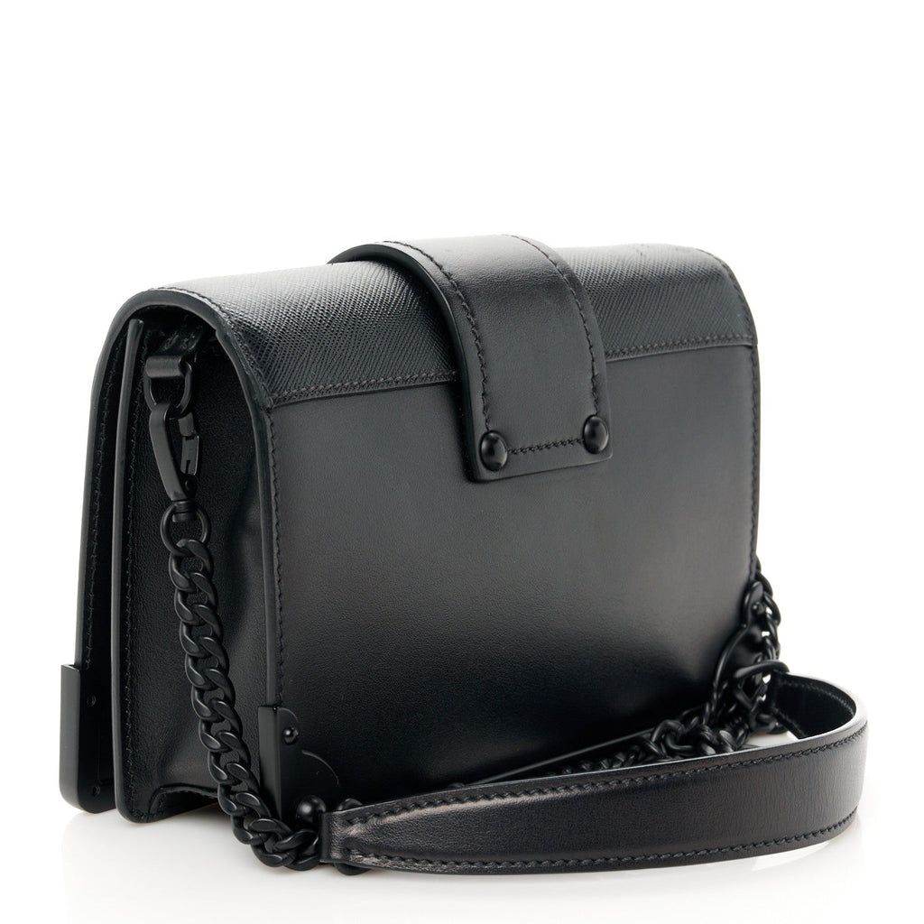 City Calfskin Saffiano Cahier Bag Black