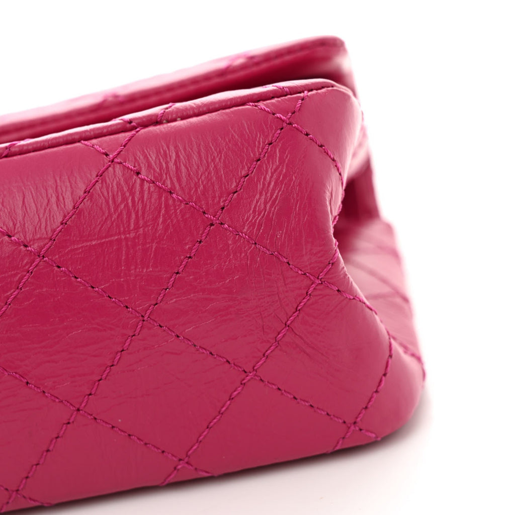 Aged Calfskin Quilted 2.55 Reissue 225 Flap Fuchsia
