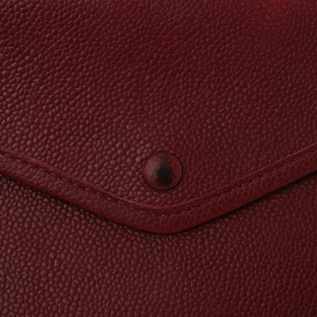 Perforated Grained Calfskin Large Shopping Tote Black