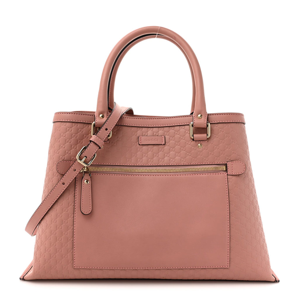 Soft Microguccissima Medium Tote Soft Pink
