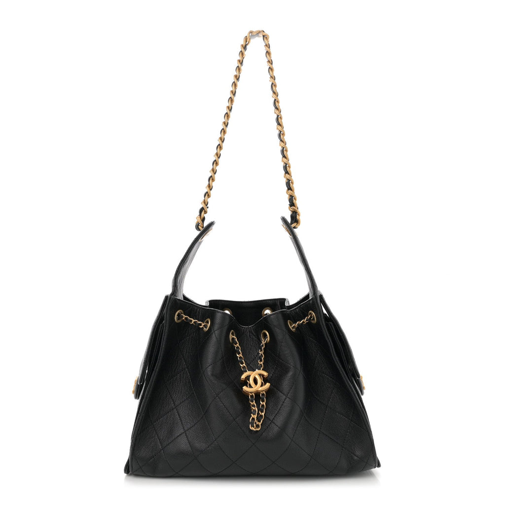 Caviar Quilted Small Chanel 25 Handbag Black