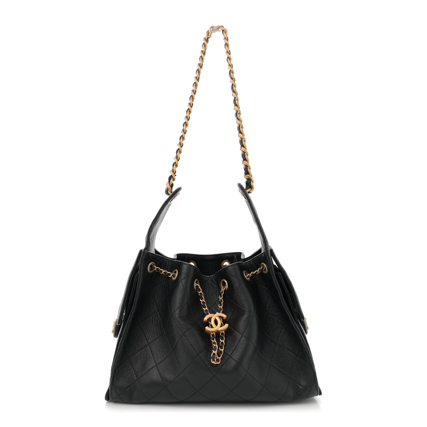 Caviar Quilted Small Chanel 25 Handbag Black