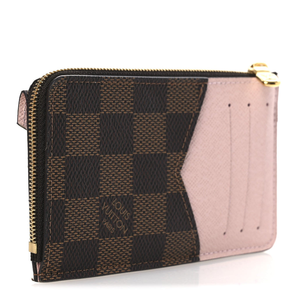 Damier Ebene Recto Verso  Holder Rose Ballerine