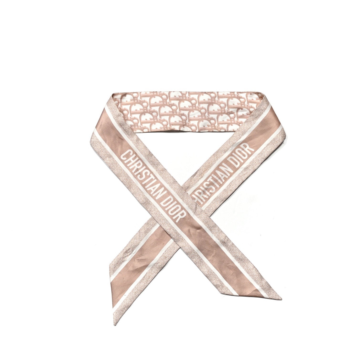 Silk Oblique Mitzah Scarf Beige