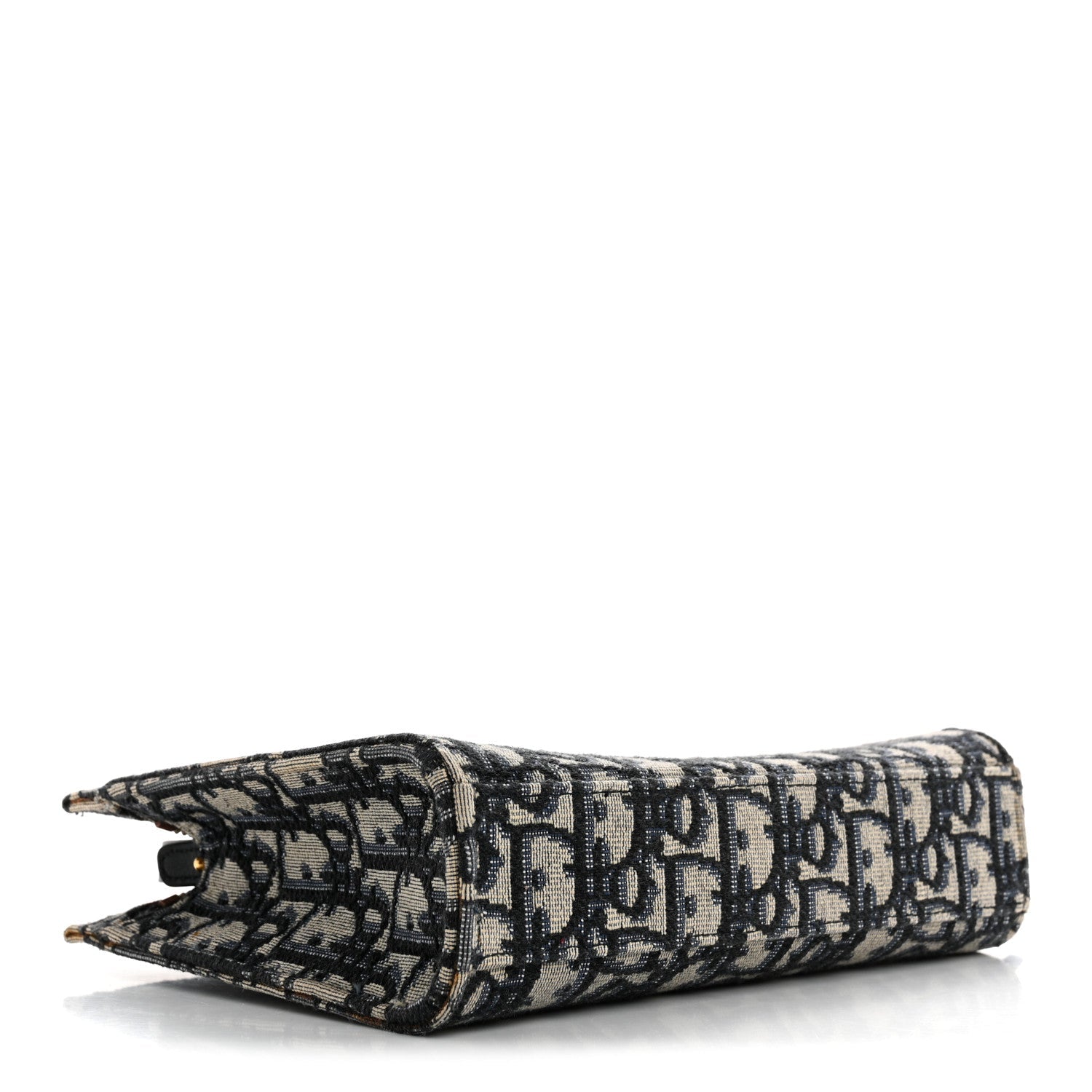 Oblique Zipped Pouch Clutch Blue