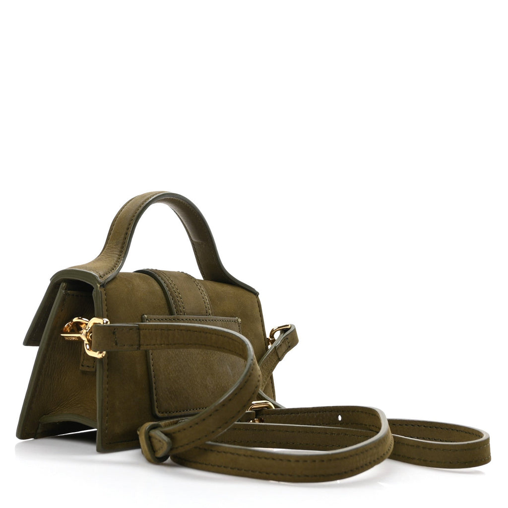 Suede Calfskin Le Bambino Dark Khaki