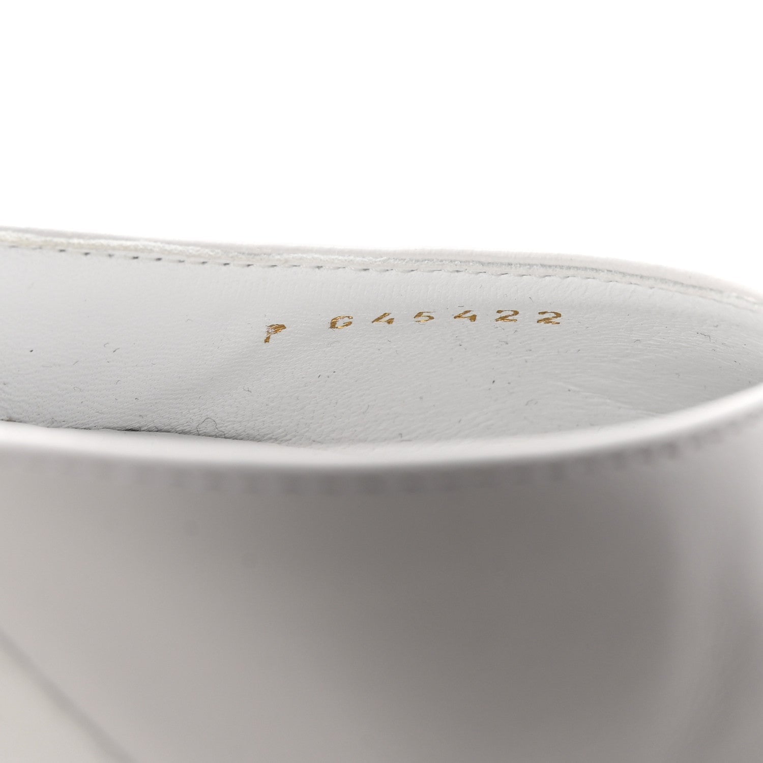 Lambskin Patent Cap Toe Mary Jane Wedge Pumps 38 White Black