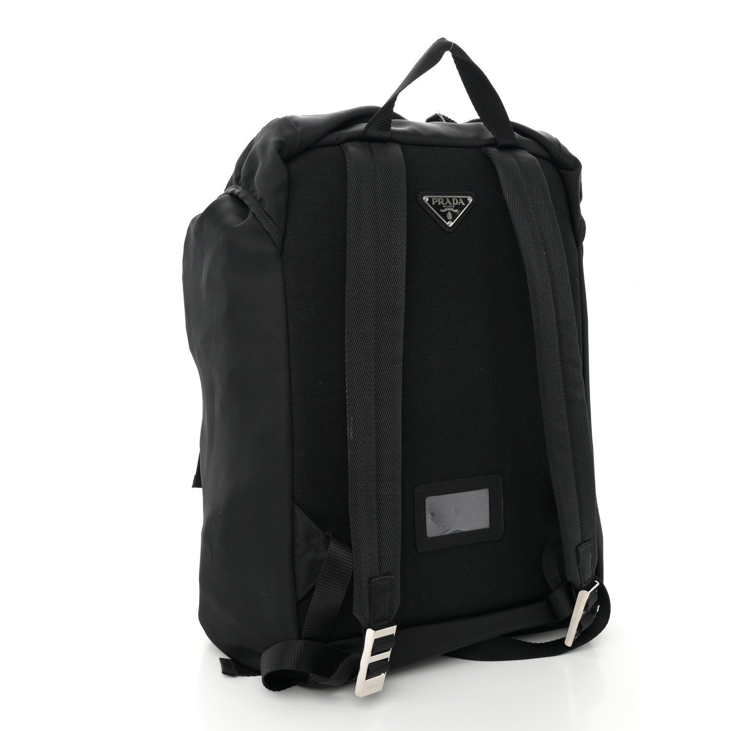 Tessuto Nylon Montagna Double Buckle Backpack Black