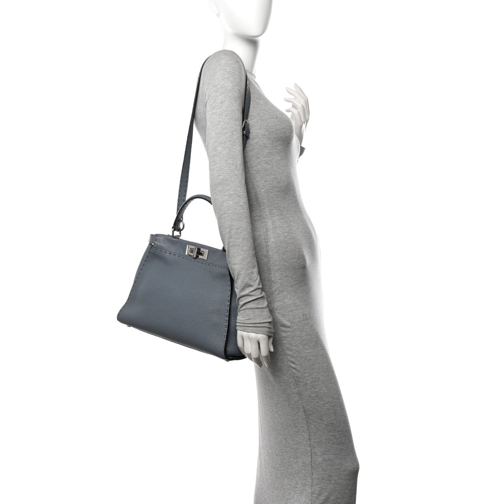 Cuoio Romano Selleria Bi-Color Medium Peekaboo Iconic Satchel Nube Bordeaux