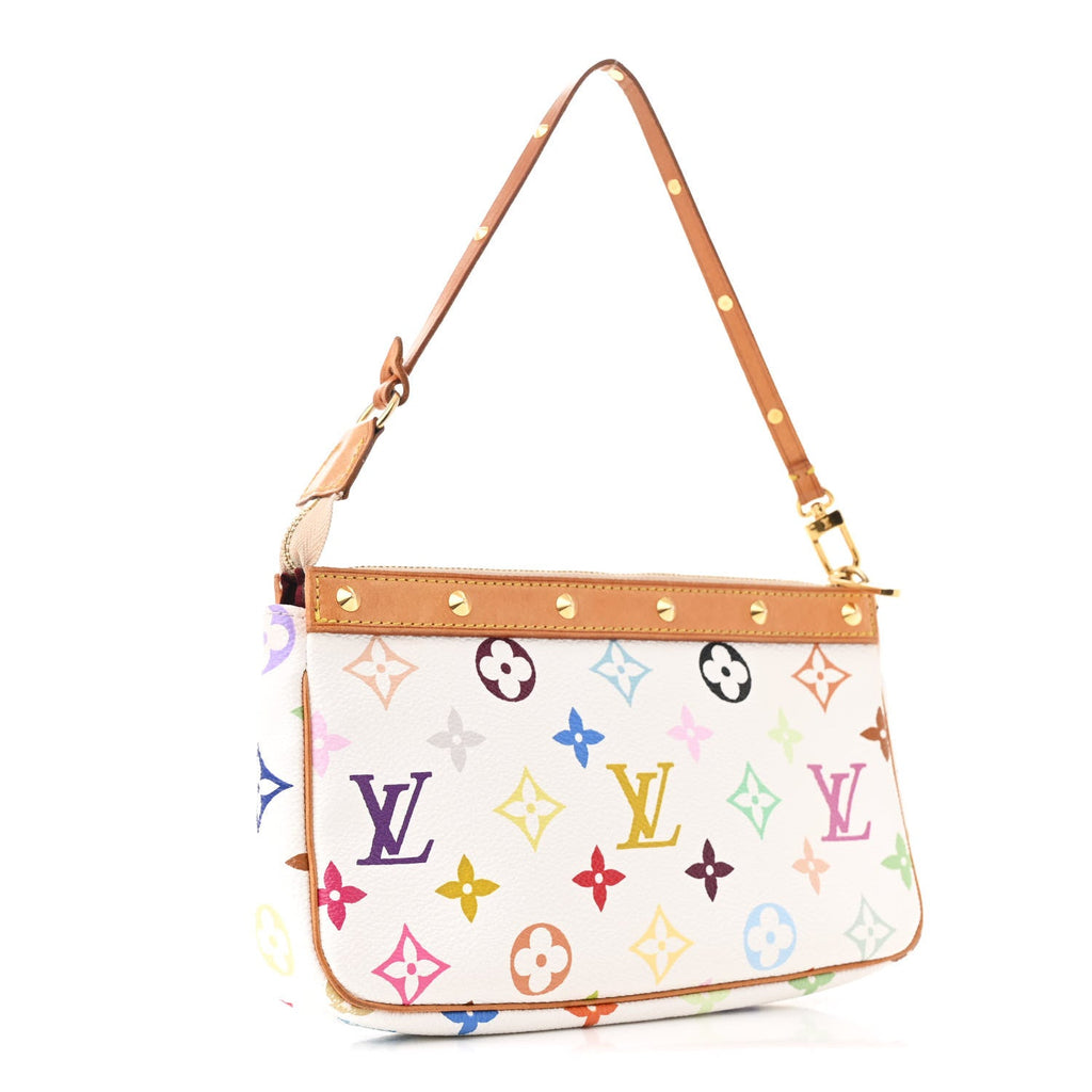 Monogram Multicolor Pochette Accessories White
