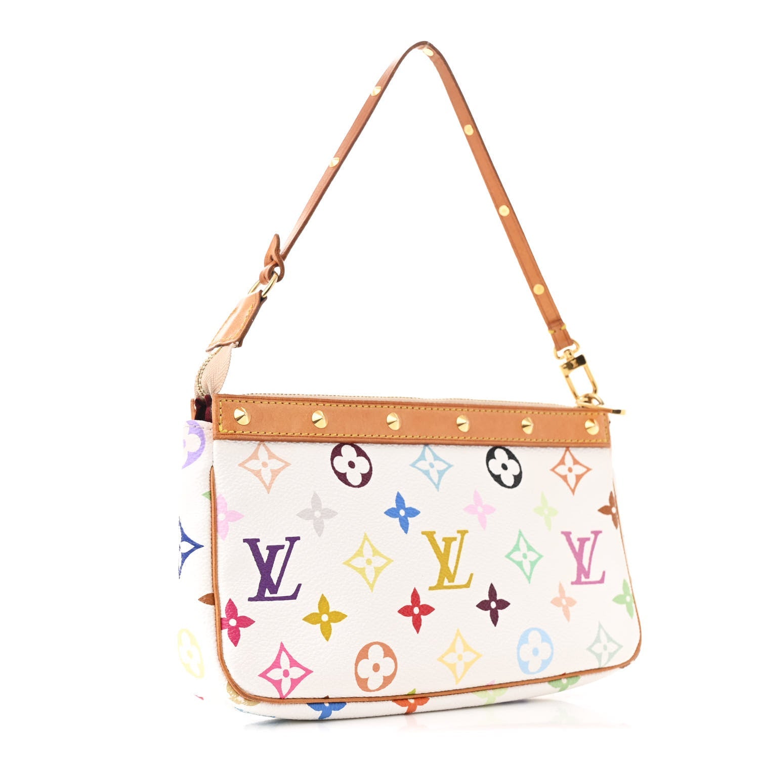 Monogram Multicolor Pochette Accessories White