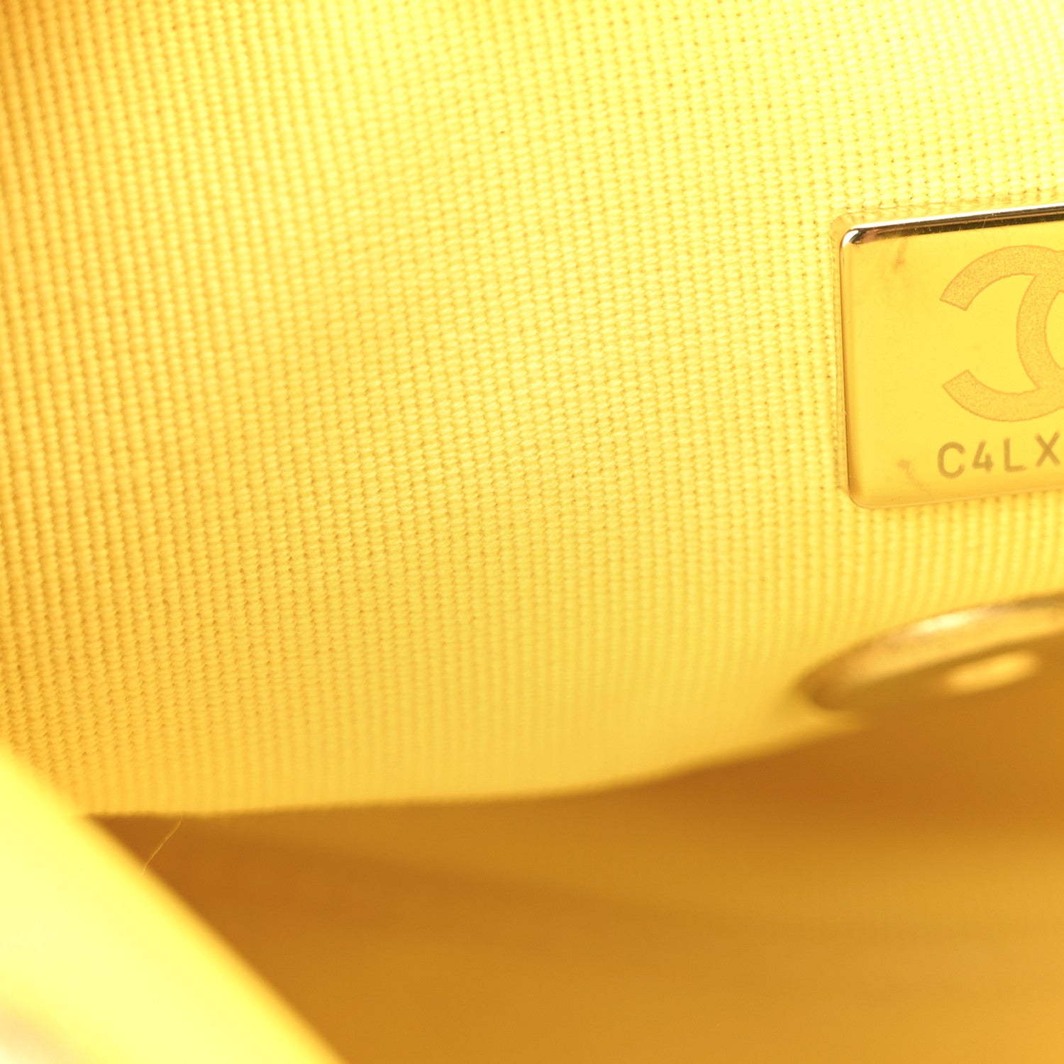 Lambskin Quilted Mini Lacquered Chain Flap Yellow