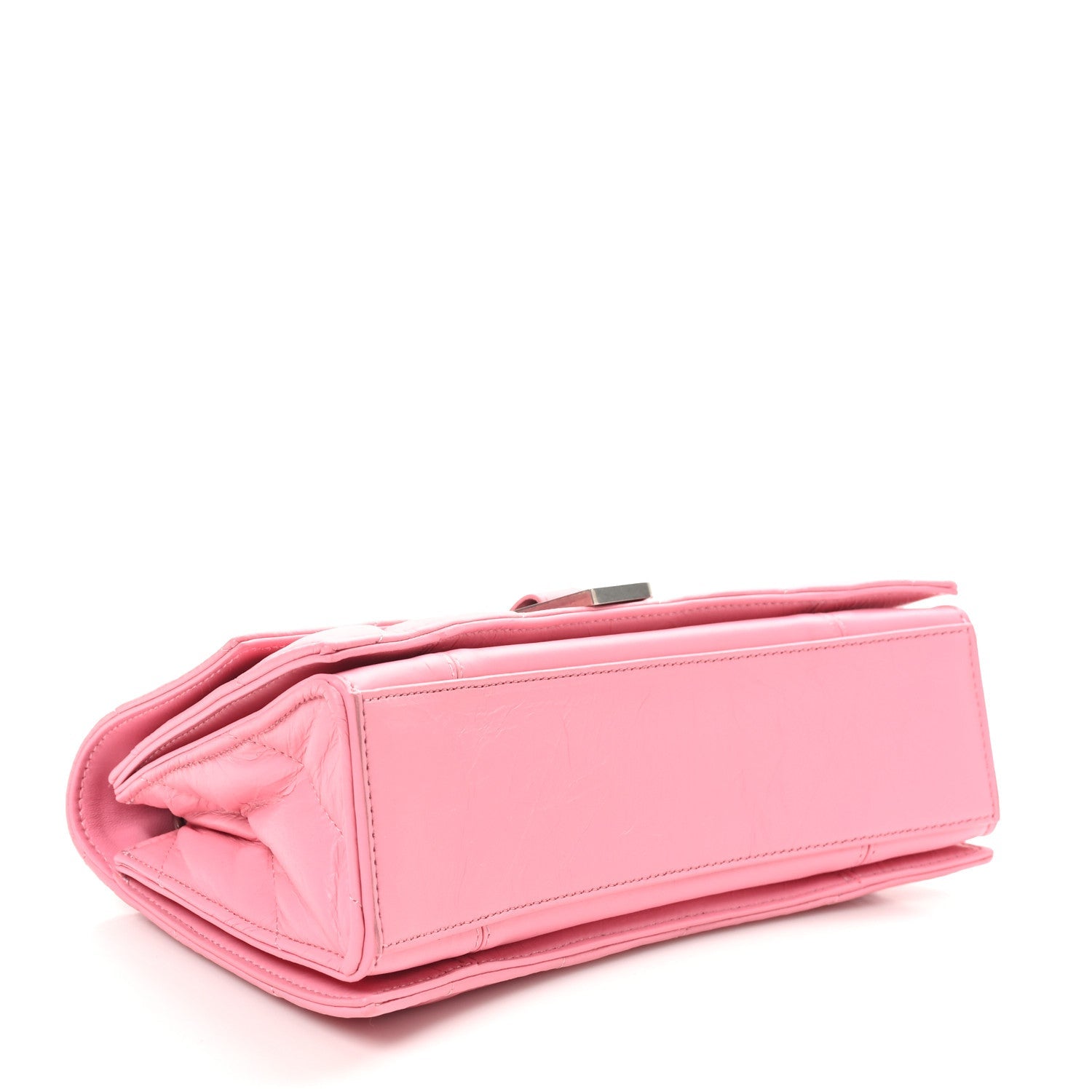 Crushed Calfskin Quilted Small Crush Chain Bag Sweet Pink