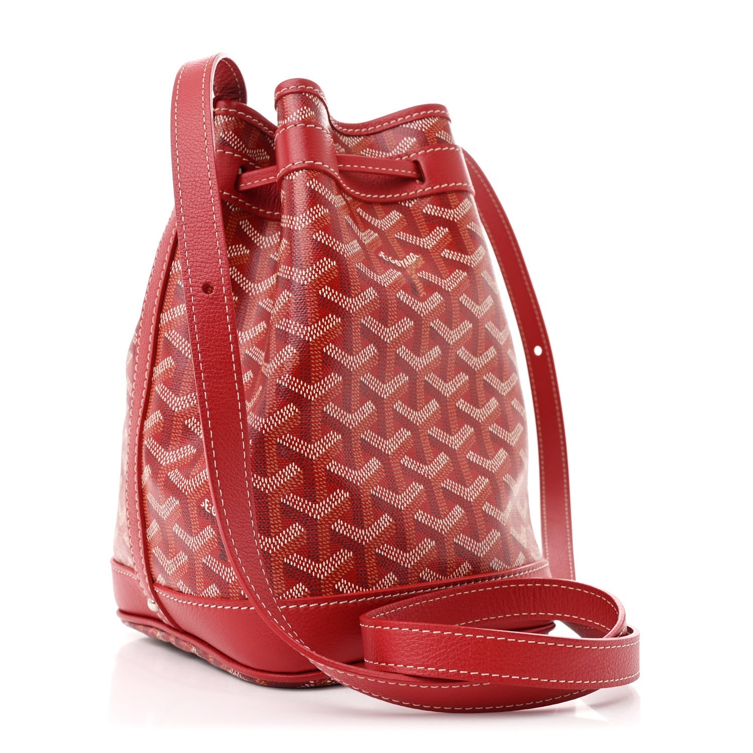 Goyardine Petit Flot Bucket Bag PM Red