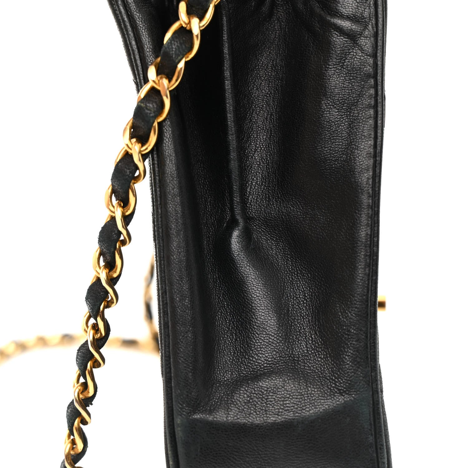 Lambskin Quilted Medium Single Flap Black