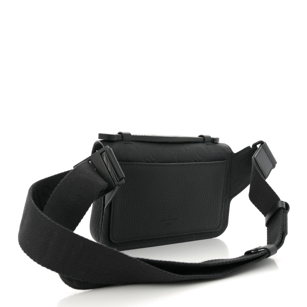 Taurillon Monogram S Lock Sling Bag Black