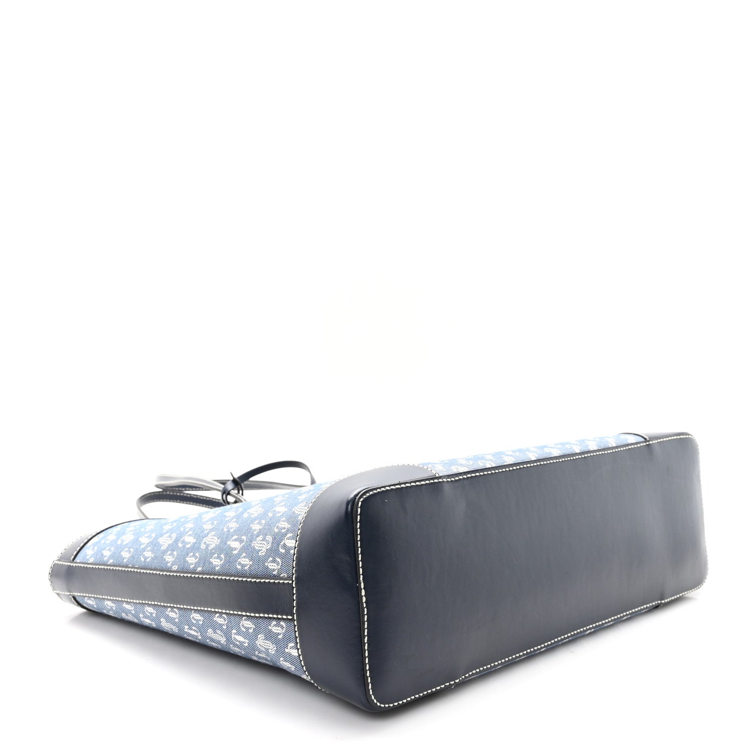 Denim Calfskin JC Monogram Nine2Five East West Tote Denim