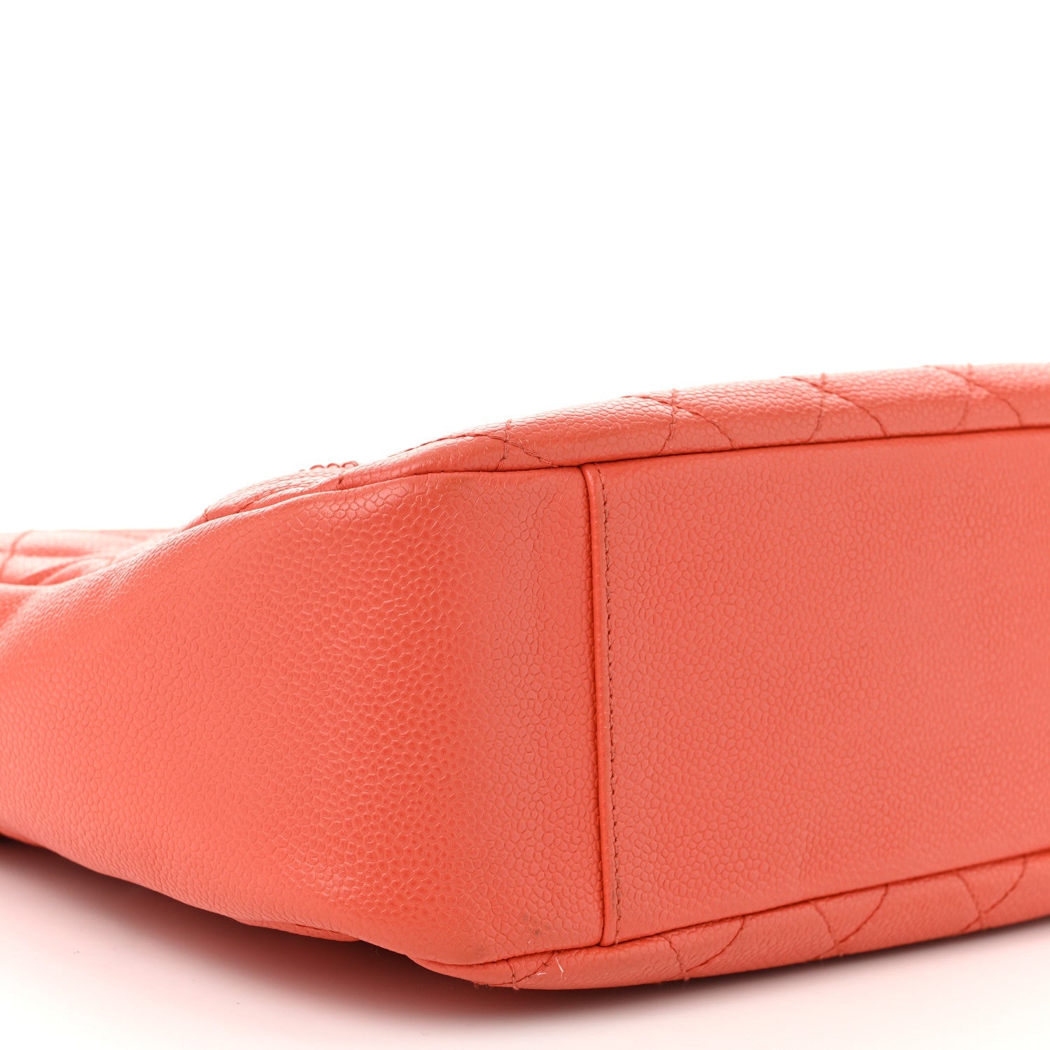 Caviar Quilted Timeless CC Shoulder Bag Coral