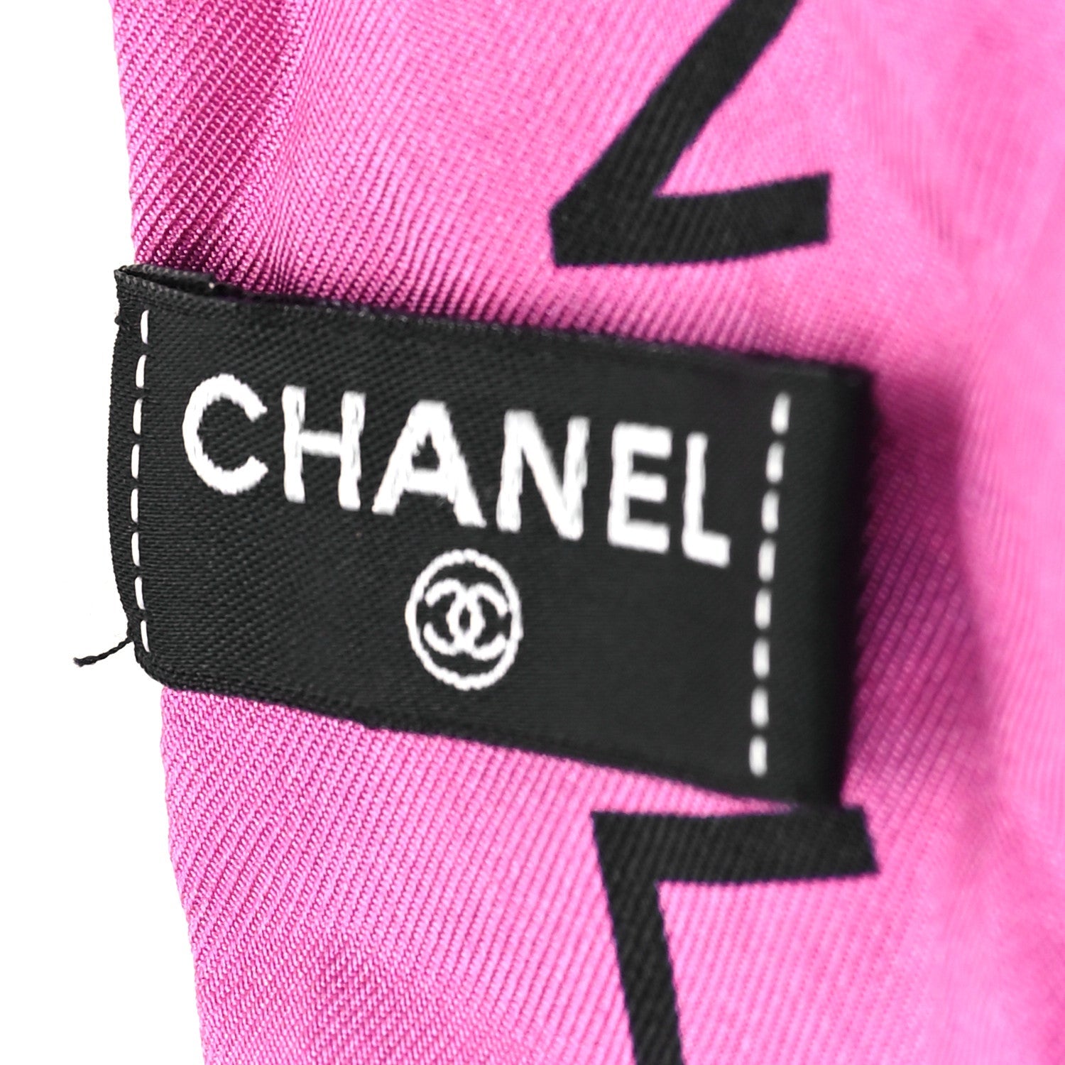 Silk CC Slim Bandeau Scarf Black Green Pink