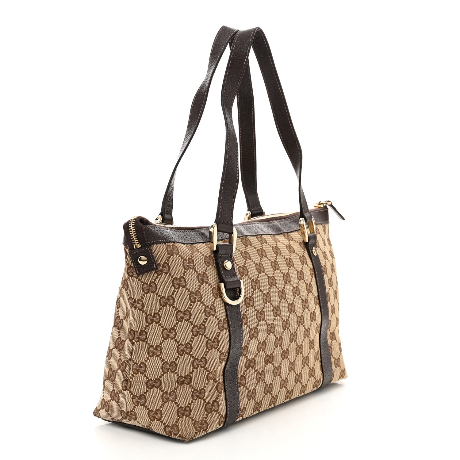 Monogram Medium Abbey Tote Dark Brown