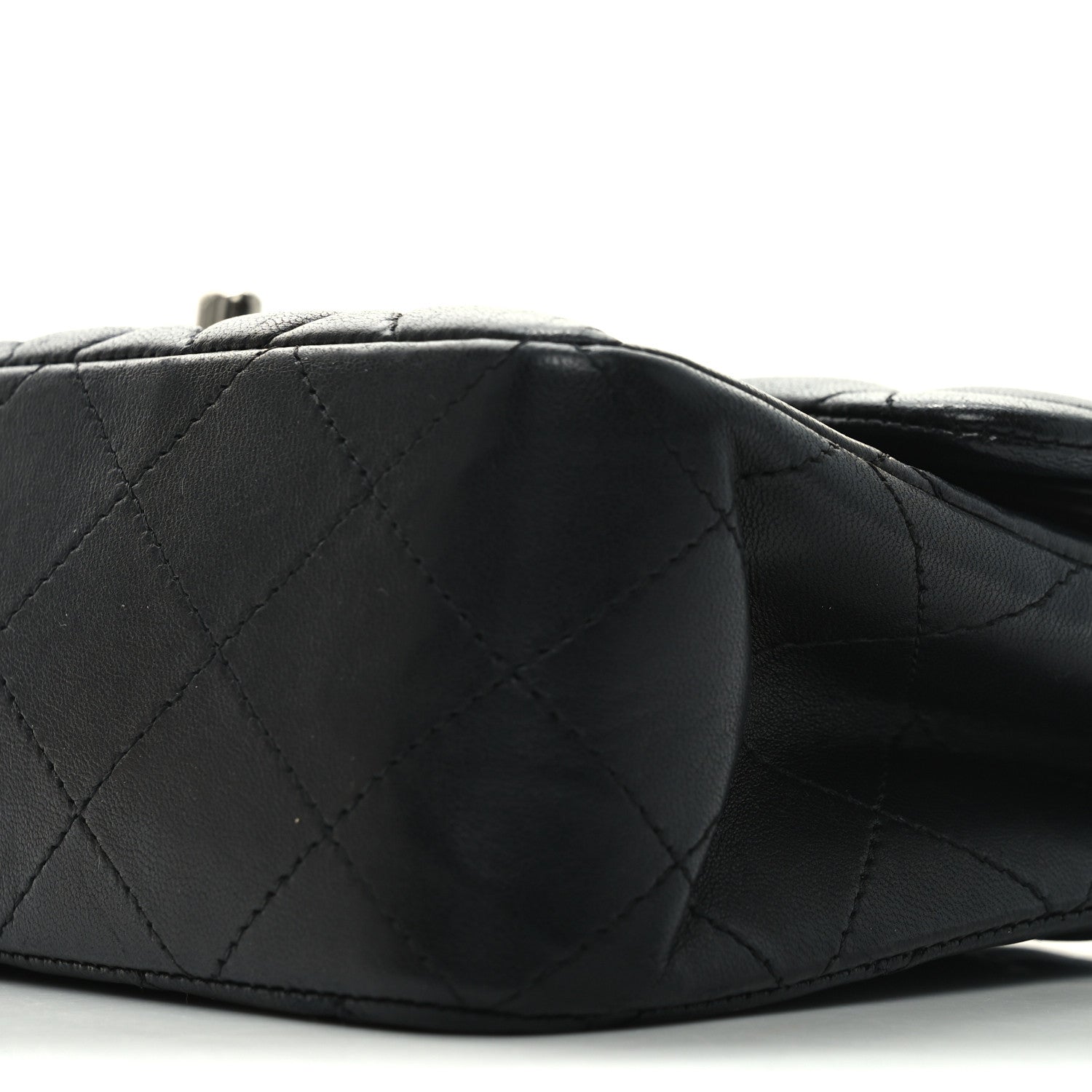 Lambskin Quilted Small Double Flap Black