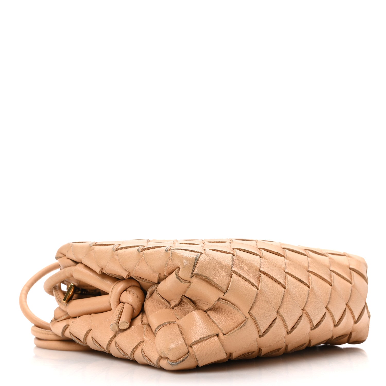 Nappa Intrecciato Mini Loop Camera Bag Almond