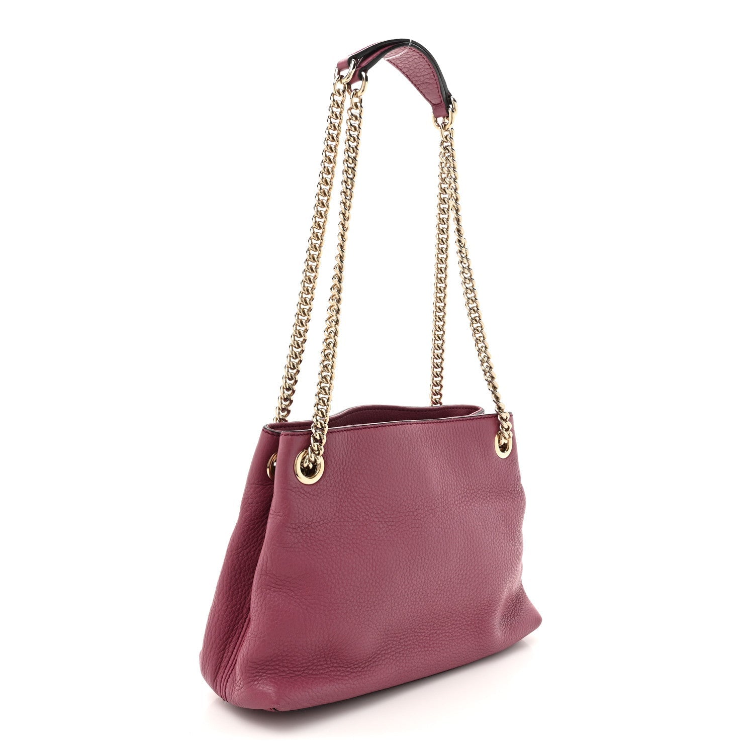 Pebbled Calfskin Small Soho Chain Shoulder Bag Peonia Flower