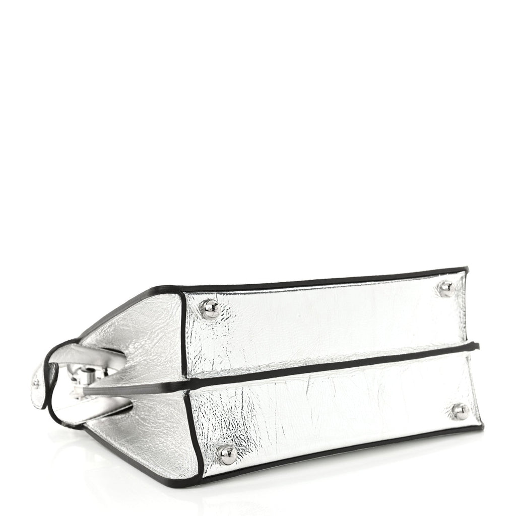 Rock Millenium Laminata Small Peekaboo I SEE U Satchel Argento