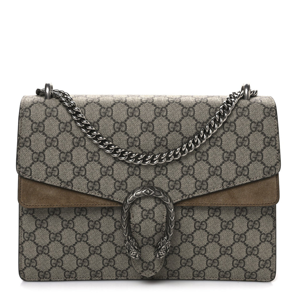 GG Supreme Monogram Medium Dionysus Shoulder Bag Taupe