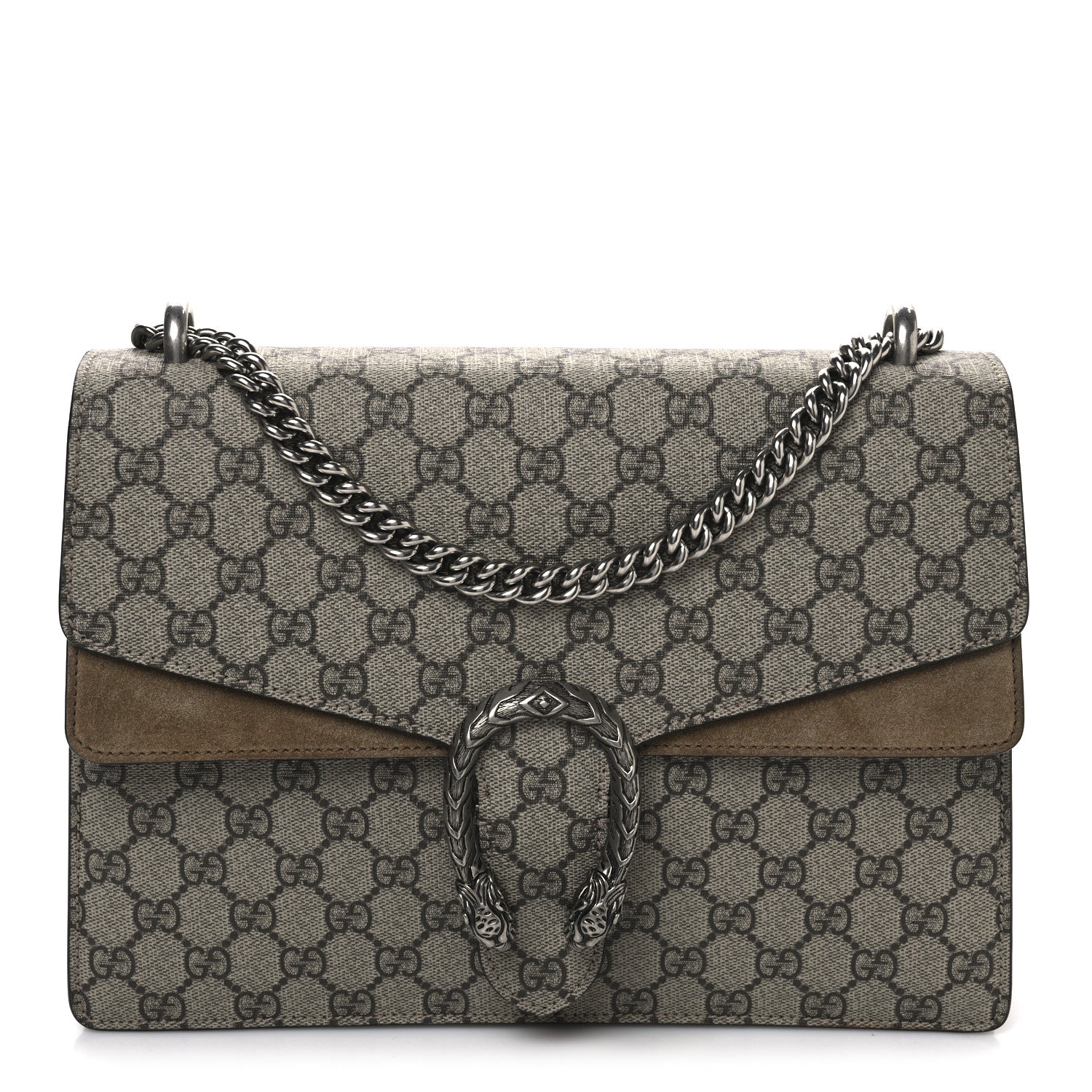 GG Supreme Monogram Medium Dionysus Shoulder Bag Taupe