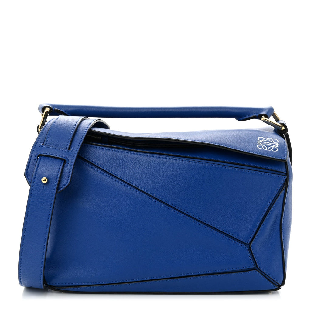 Calfskin Small Puzzle Bag Electric Blue