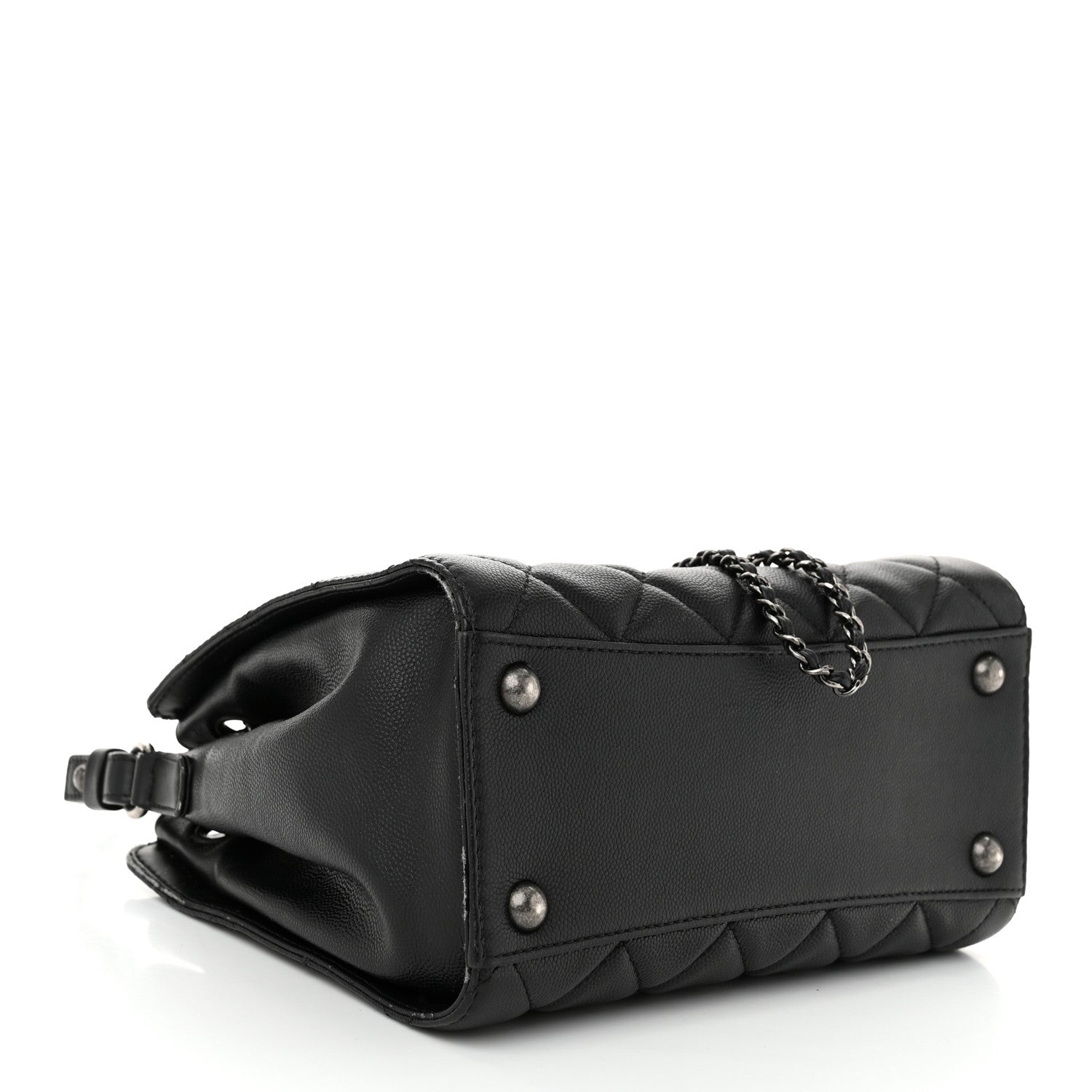 Caviar Quilted Small CC Bucket Bag Black