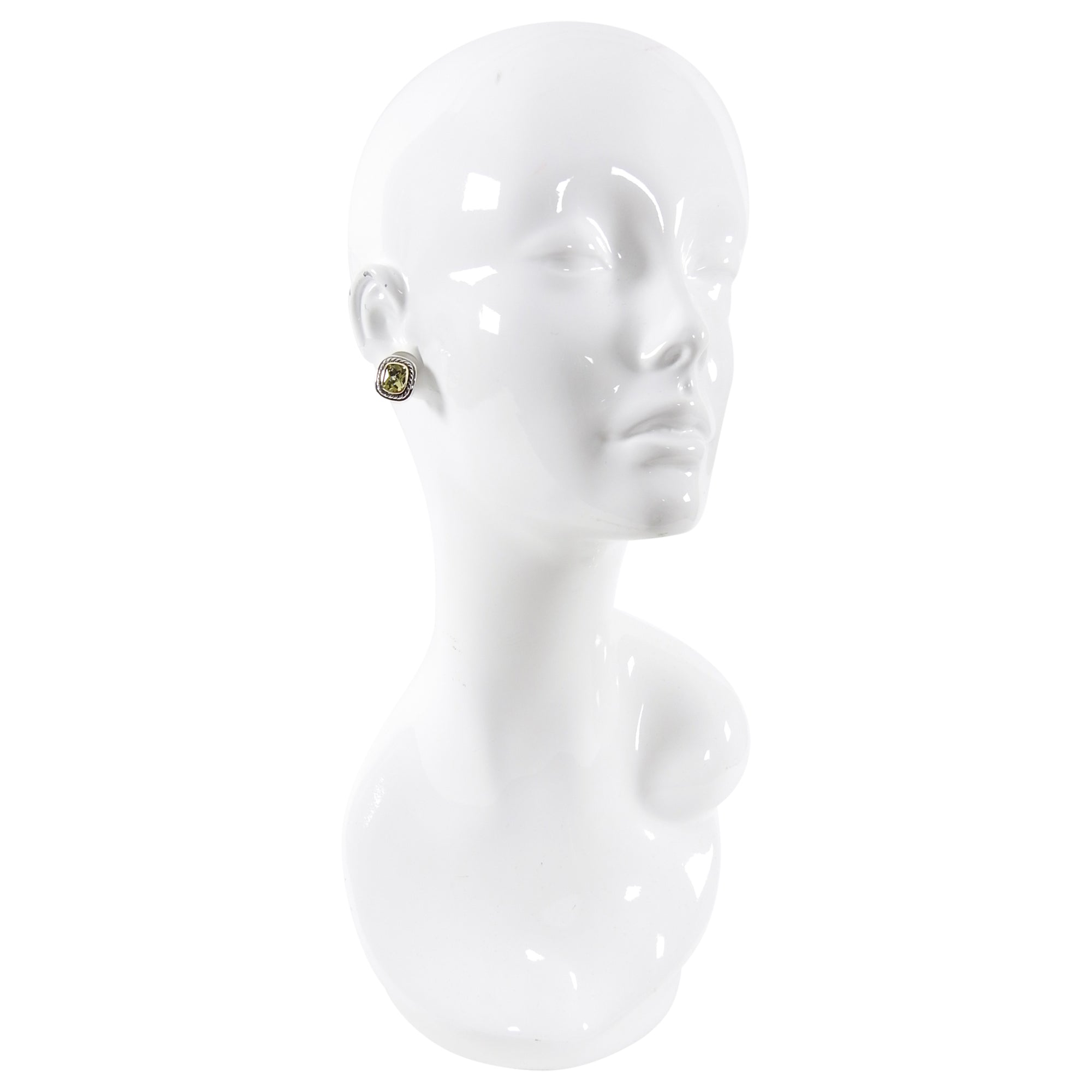 David Yurman Albion 18k Yellow Gold, Peridot, Sterling Earrings