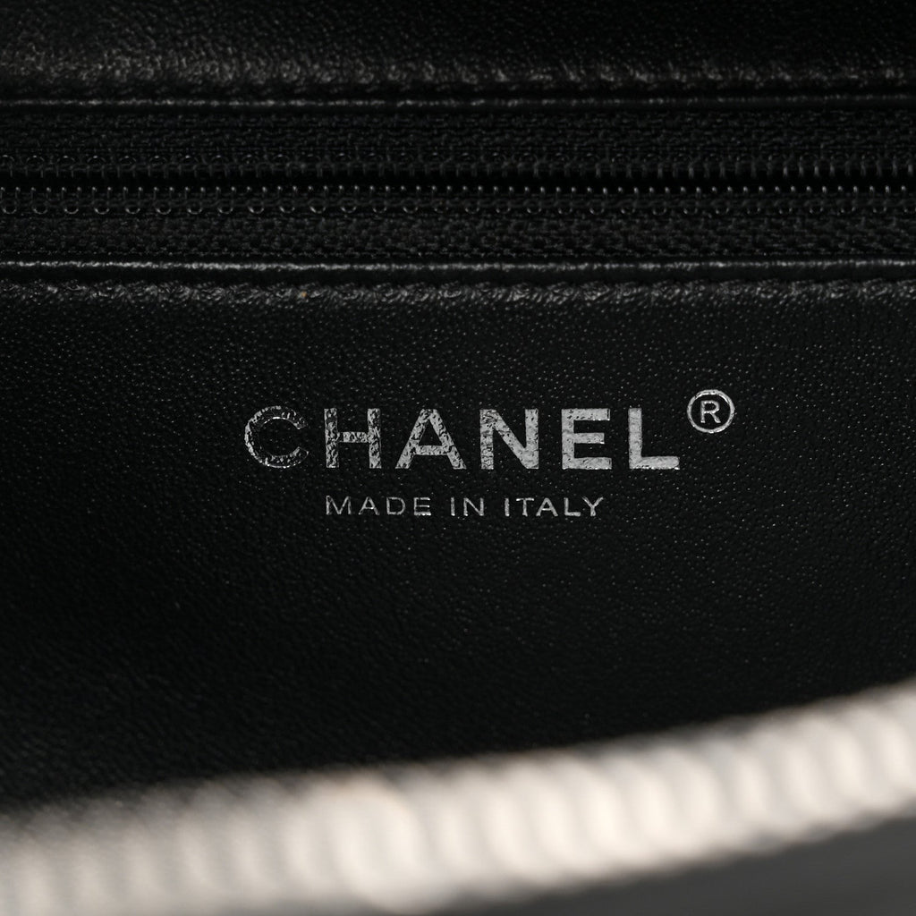 Lambskin Quilted Medium Trendy CC Bowling Bag Black