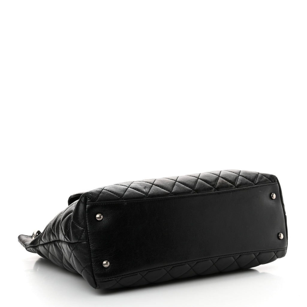Aged Calfskin Quilted Mad About Quilting Hobo Black