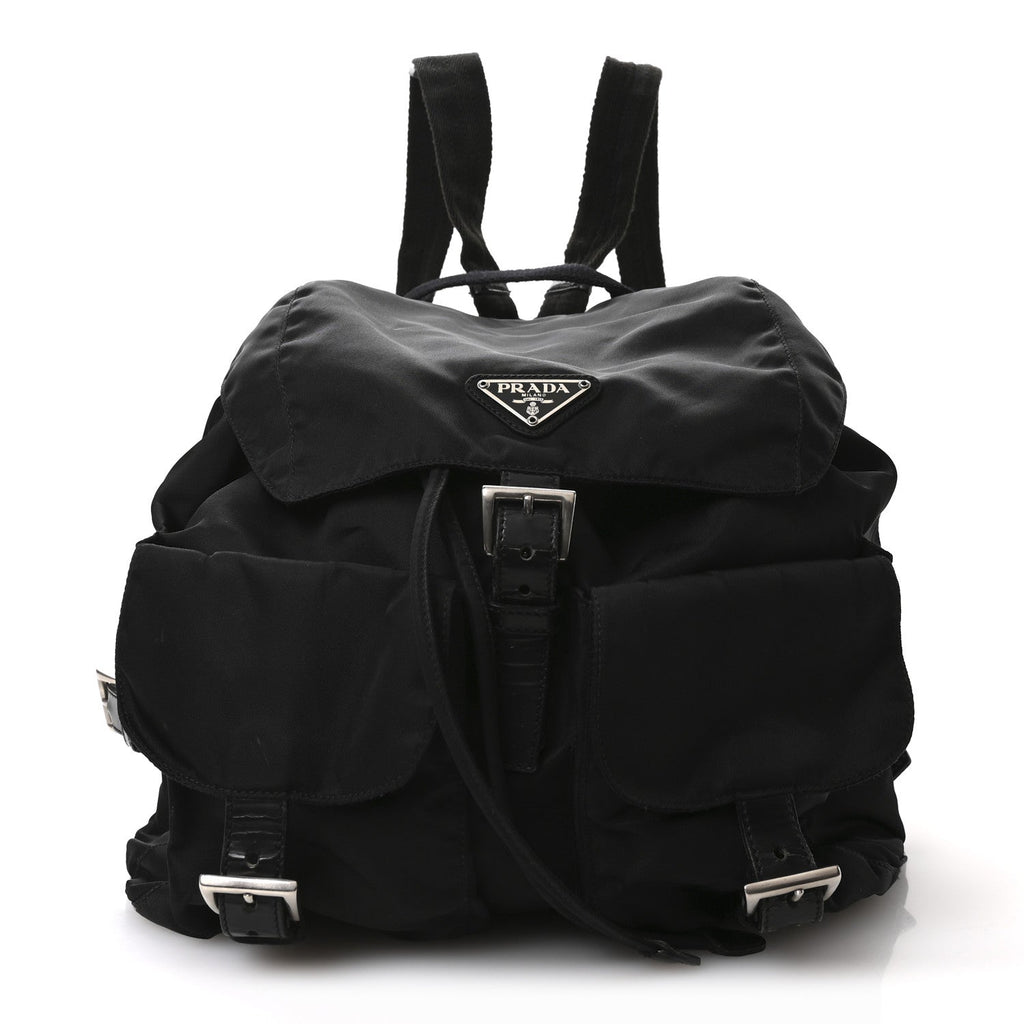 Tessuto Nylon Vitello Backpack Black