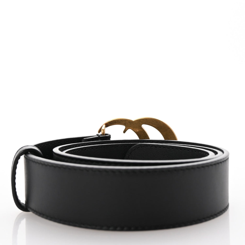 Calfskin Double G 20mm Belt 75 30 Black