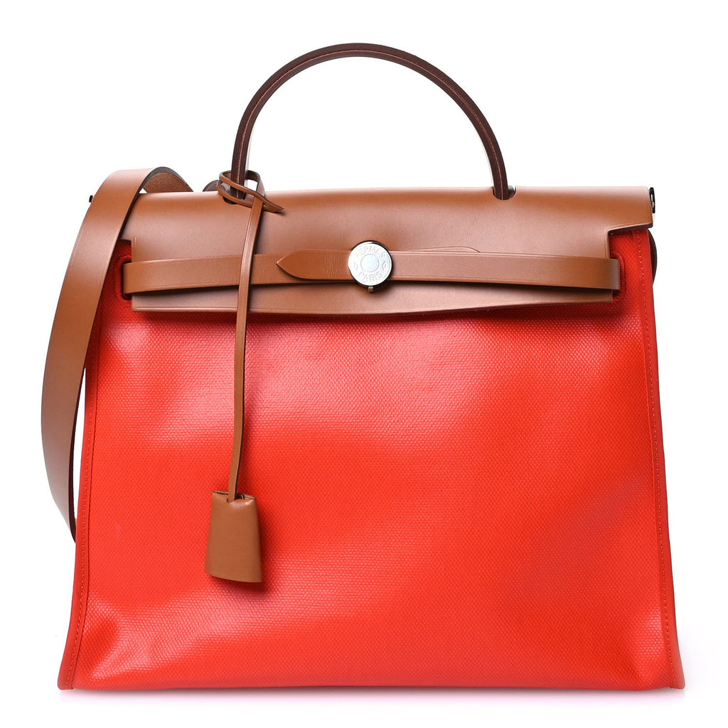 Toile H Berline Vache Hunter Herbag Zip 31 PM Capucine Fauve