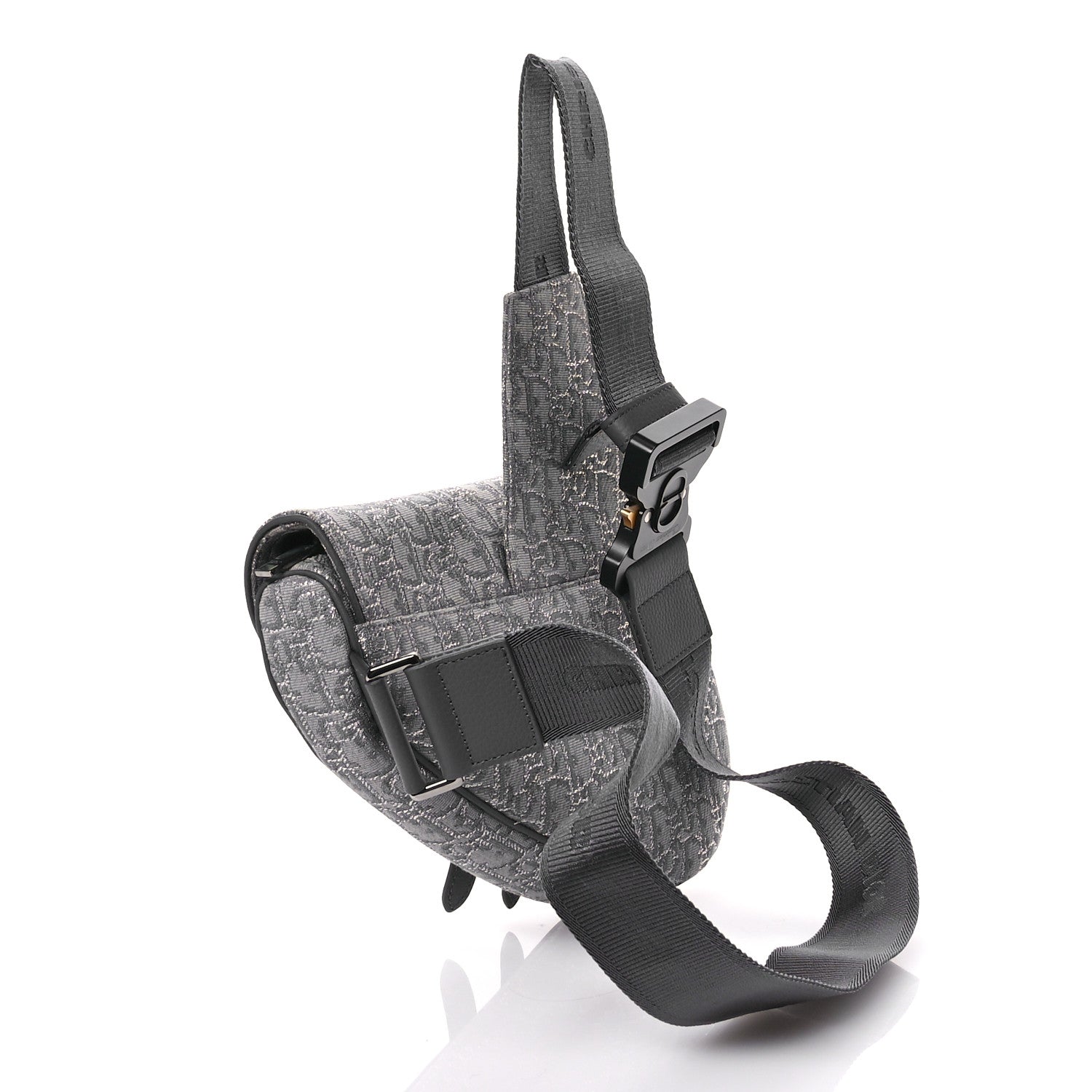 Oblique Mens Saddle Bag Grey
