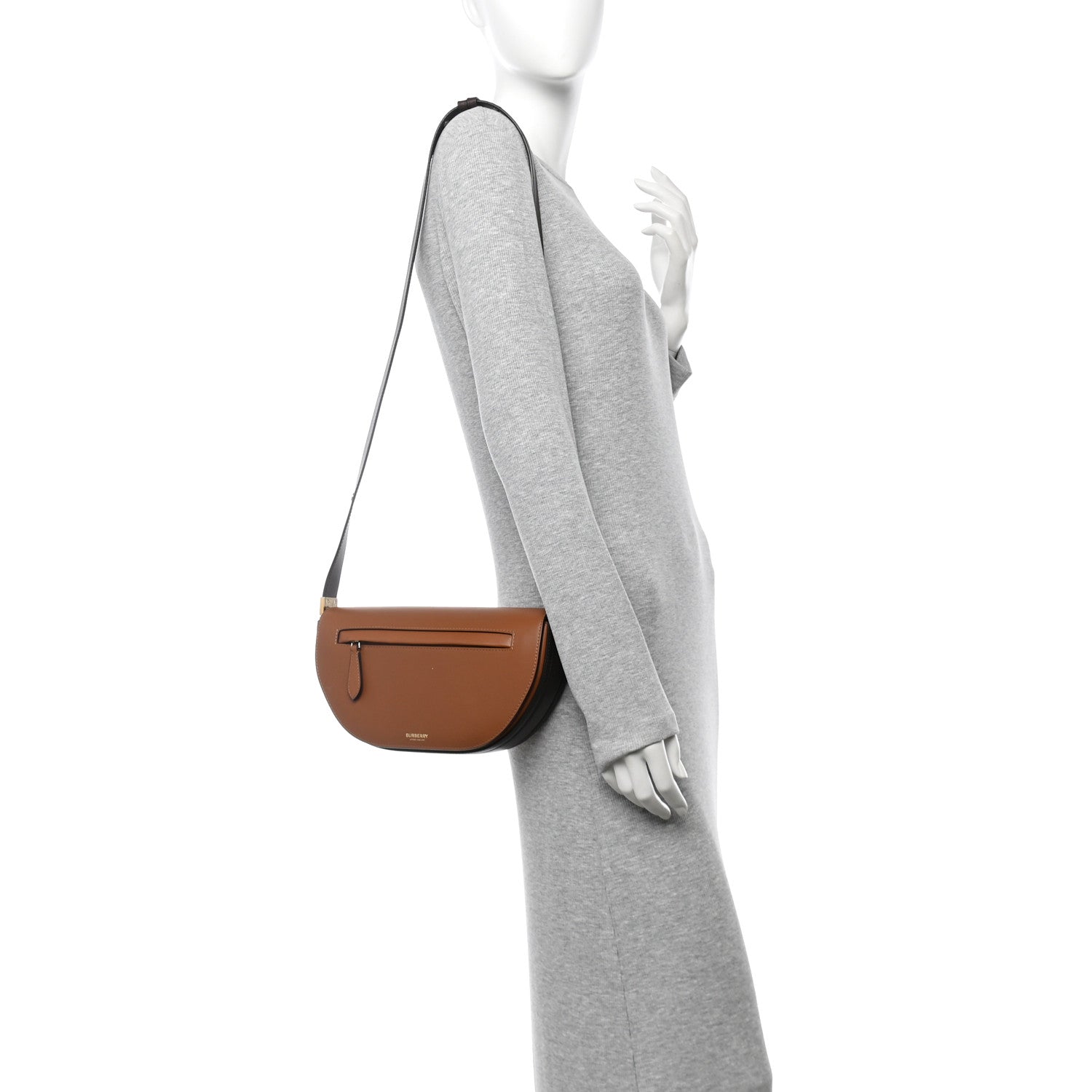 Calfskin Small Two-Tone Olympia Shoulder Bag Warm Tan