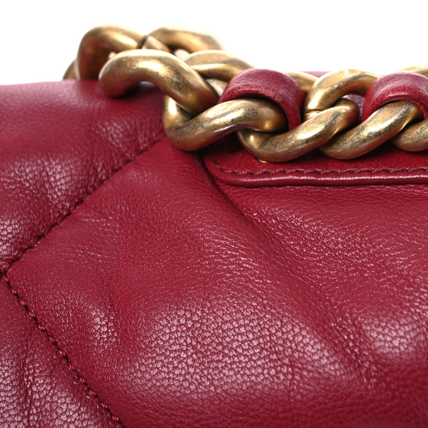 Goatskin Quilted Large Chanel 19 Flap Dark Pink