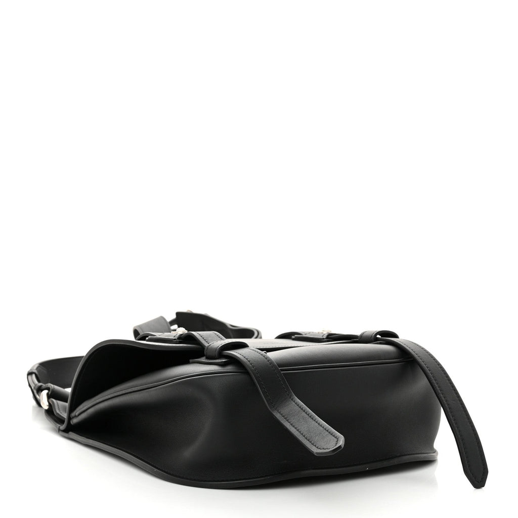 Calfskin Small Biker Chain Satchel Black