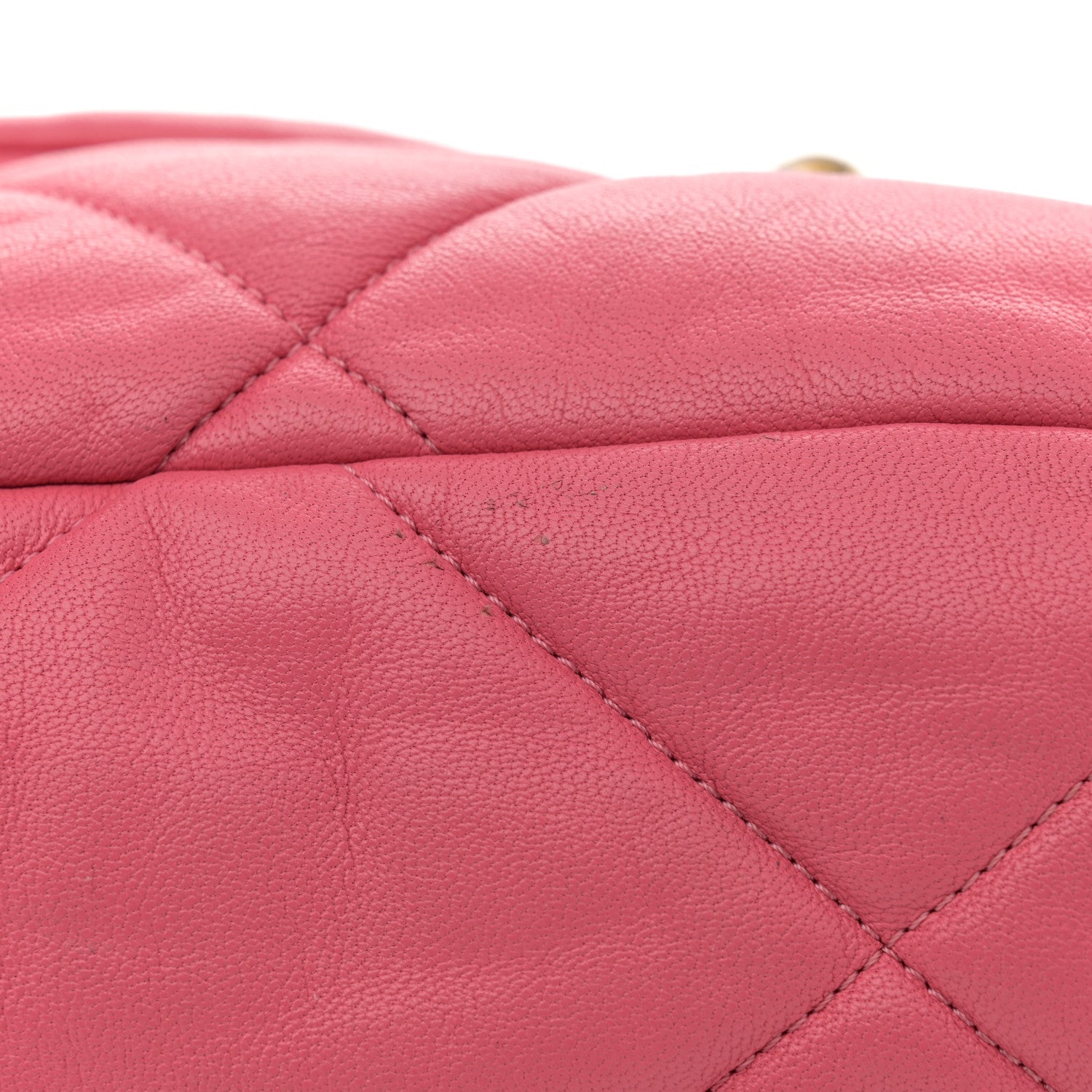 Lambskin Quilted Large Chanel 19 Flap Dark Pink