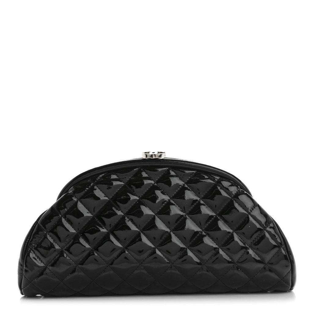 Patent Quilted Timeless Clutch Black