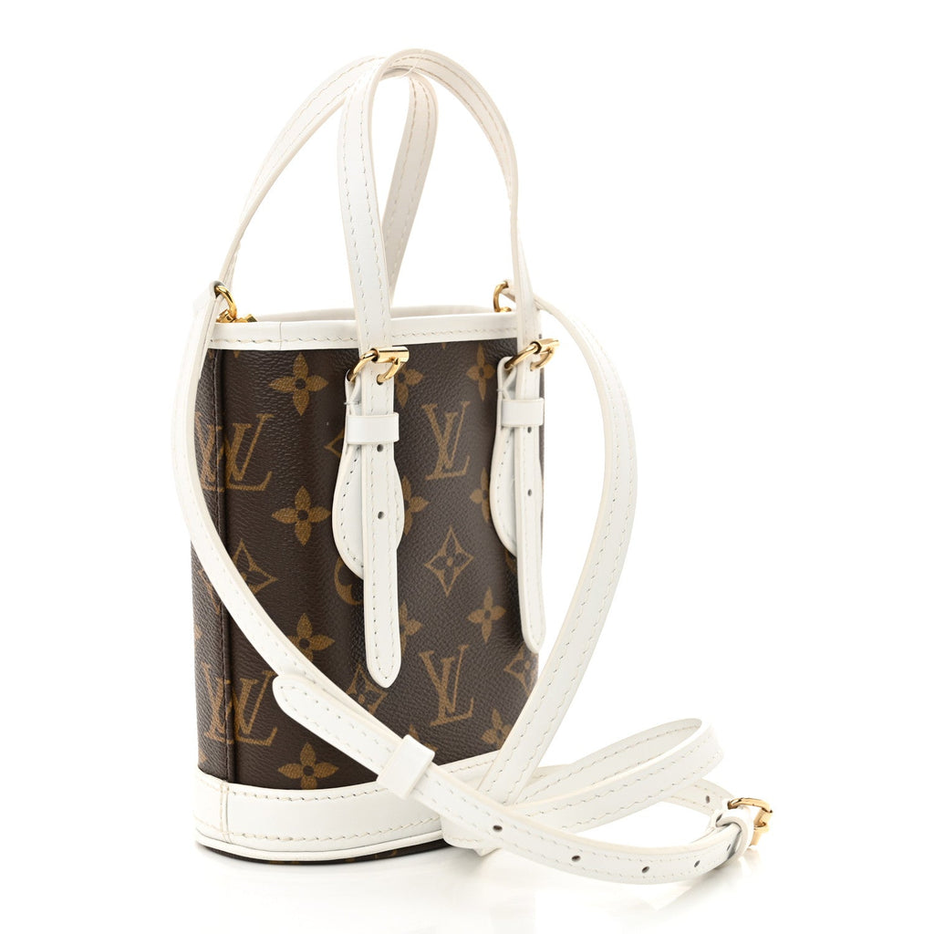 Monogram LV Match Nano Bucket Bag White