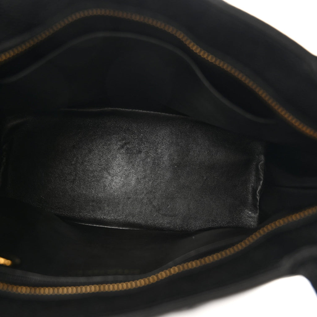 Caviar Quilted Medallion Tote Black