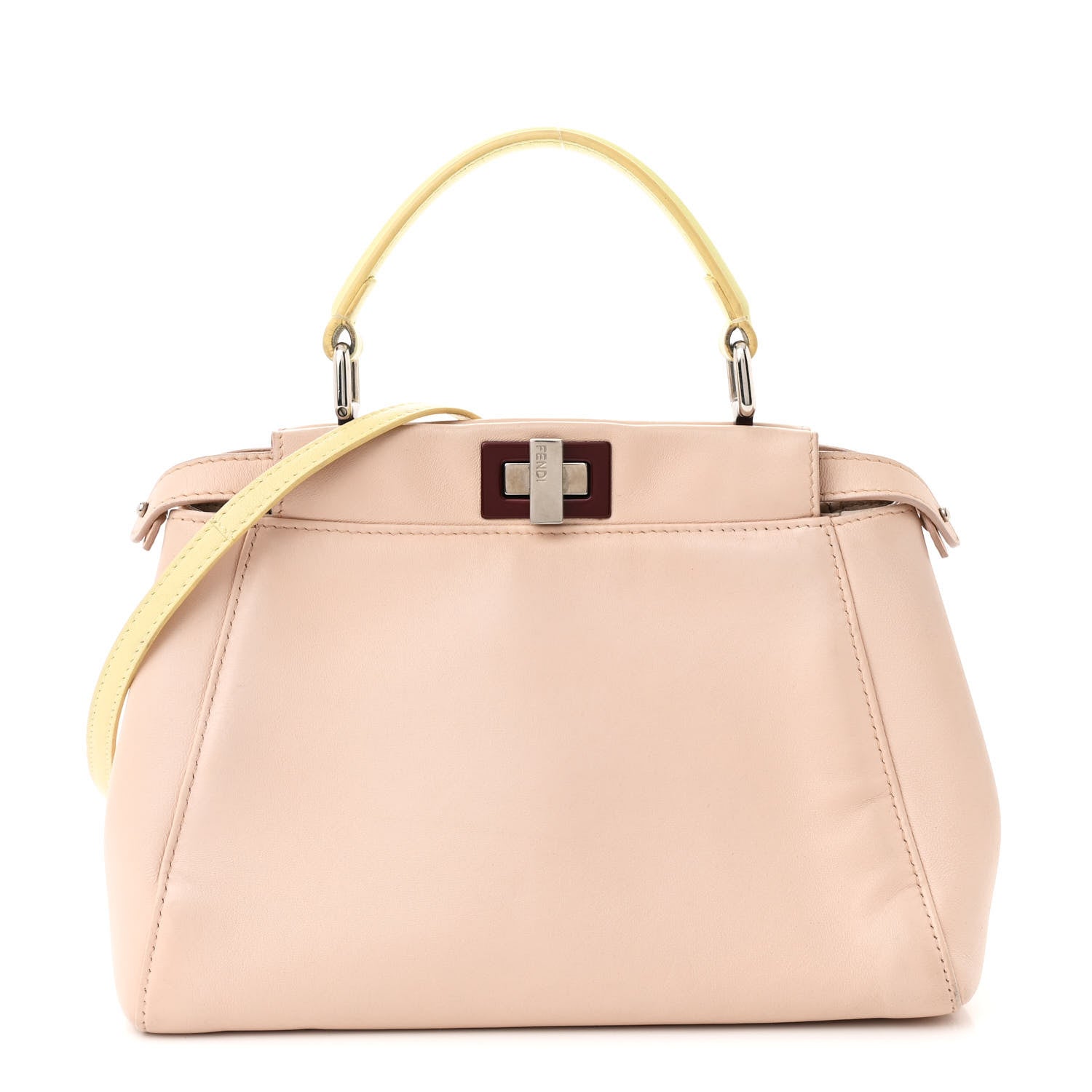 Nappa Colorblock Mini Peekaboo Iconic Satchel Plaster Banana Grigio Polvere