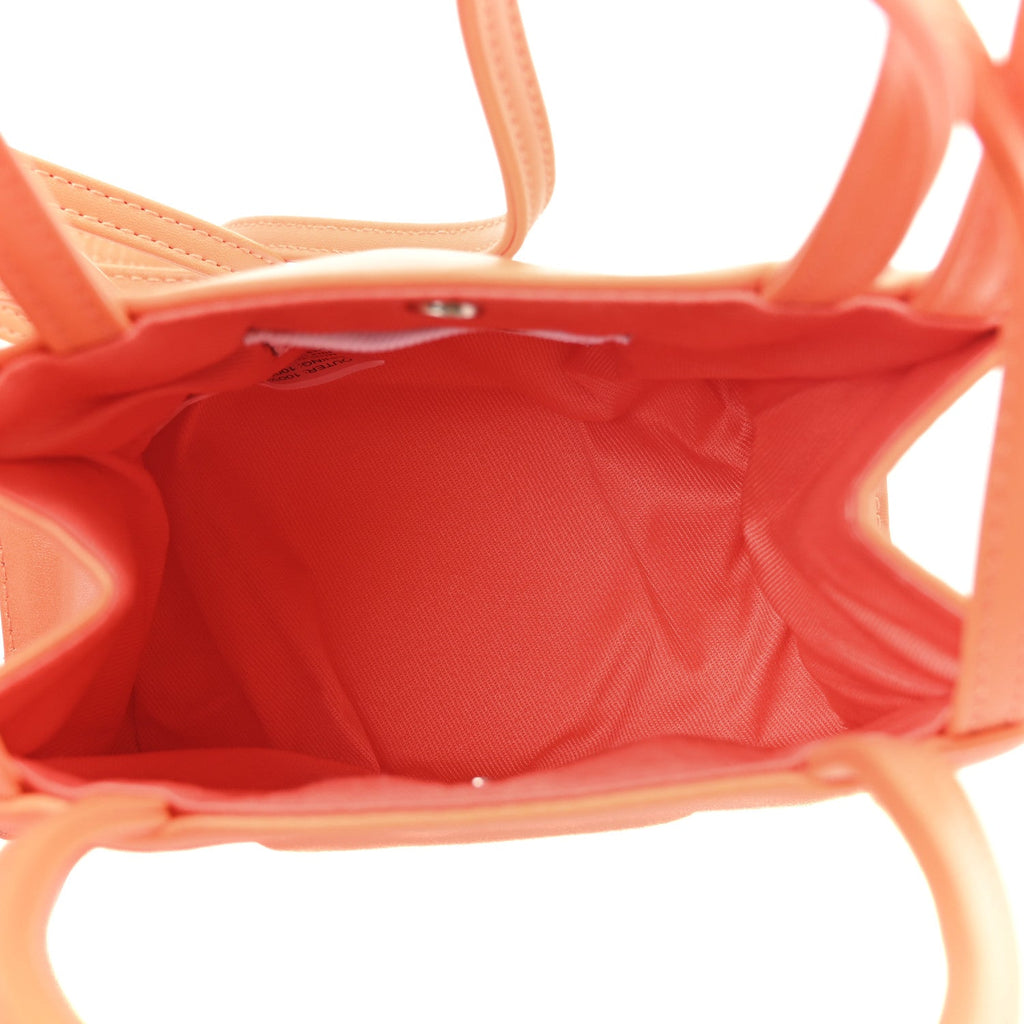 Vegan Leather Small Shopping Bag Orange