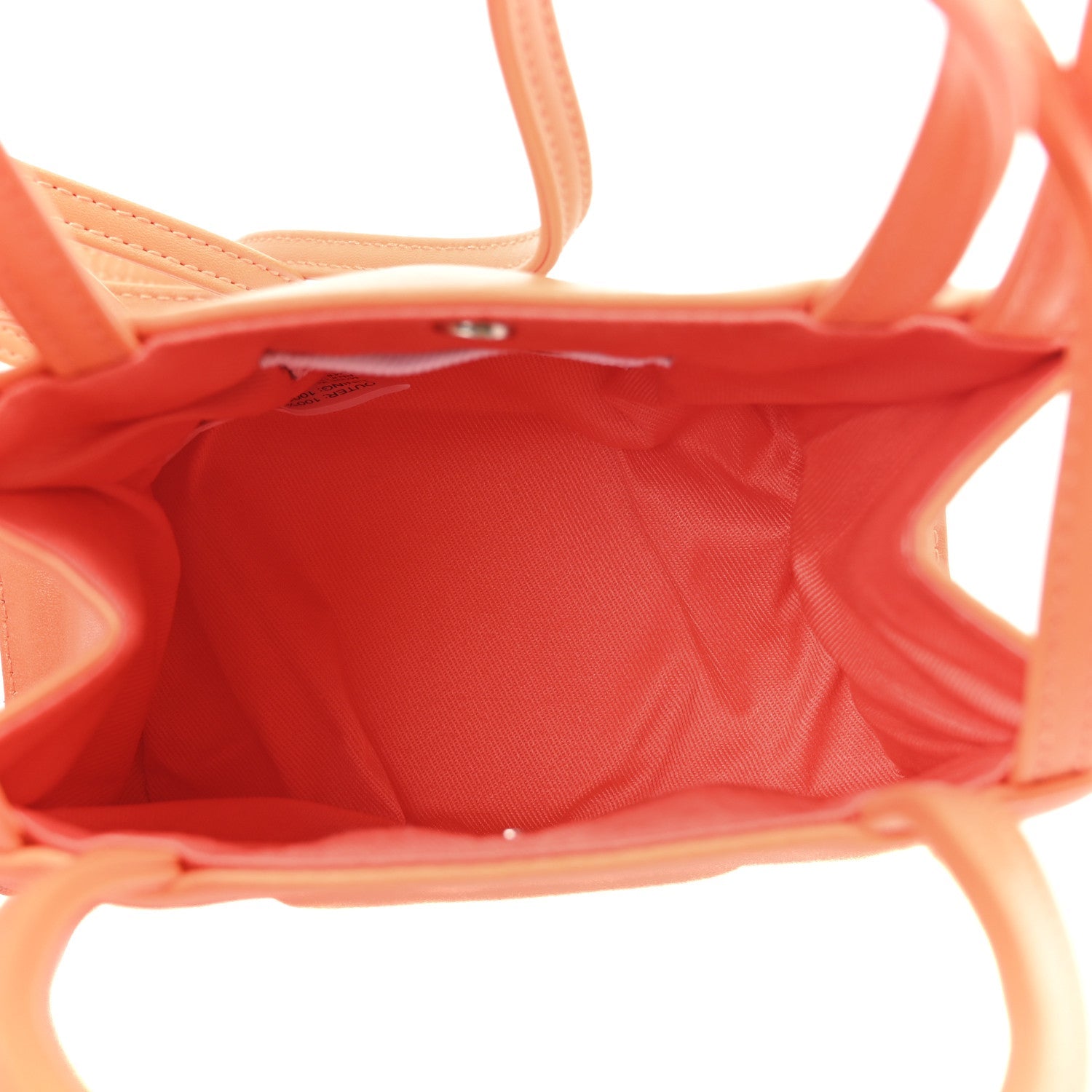 Vegan Leather Small Shopping Bag Orange